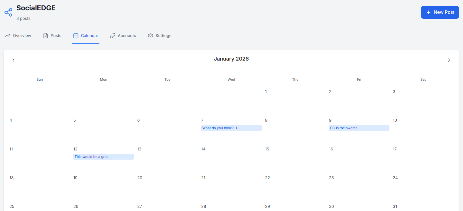 Content Calendar